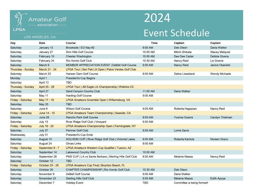 Lpga 2024 Schedule Release Date 2024 - Allx Yvonne