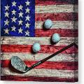 vintage-8-iron-and-golf-balls-on-american-flag-square-format-paul-ward-canvas-print